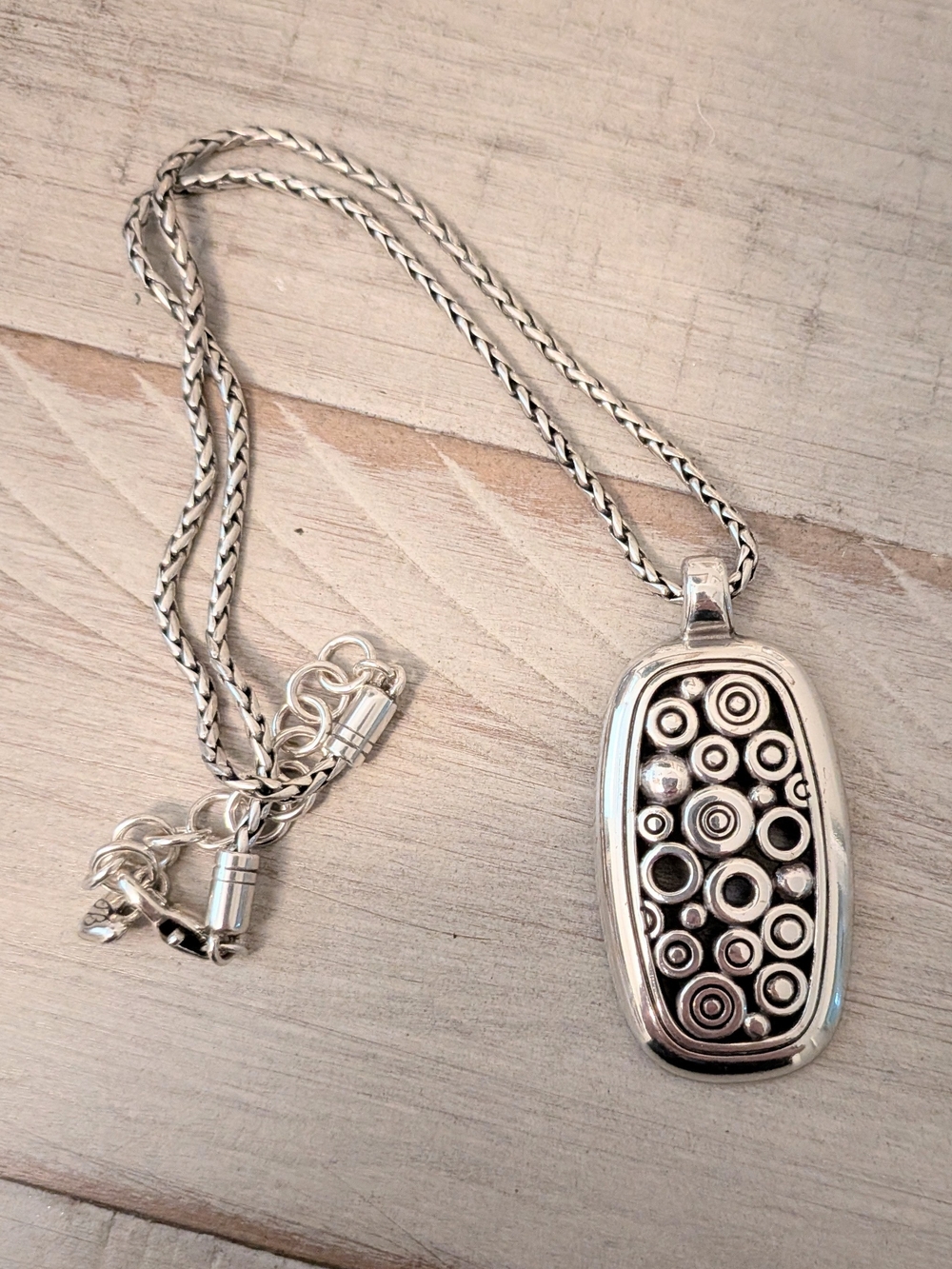 Brighton Pebble Swirl Rectangle Pendant Necklace